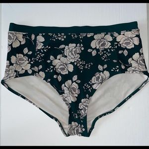 2X Adore Me Green Floral Swim Bottoms